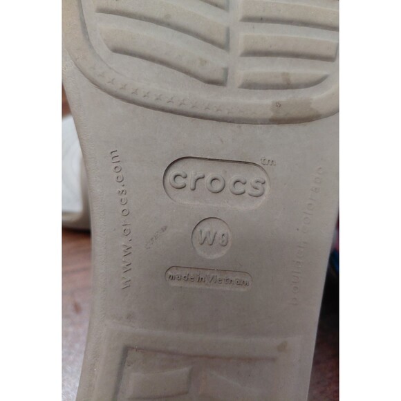 Crocs Patricia Wedge Sandals Womens Size 9 Brown Open Toe Comfort Shoes Rubber - Picture 8 of 8